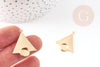 Pendentif triangle support cabochon doré 16K 29mm, x2 (G3434)