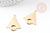 Pendentif triangle support cabochon doré 16K 29mm, x2 (G3434)
