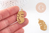 Pendentif visage laiton brut, fournitures pour bijoux, laiton brut,pendentif minimaliste ,bijoux moderne, x1 33.5mm-G1224