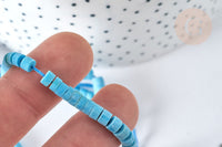 Perle Heishi turquoise naturelle, bijou en pierre naturelle, turquoise naturelle, perle en pierre, fil de 46cm x1 (G7267)