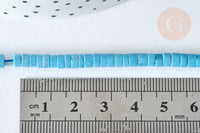 Perle Heishi turquoise naturelle, bijou en pierre naturelle, turquoise naturelle, perle en pierre, fil de 46cm x1 (G7267)