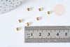 Perle Intercalaire donut acier 304 doré lisse 4x2mm, x10 (G8480)