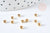 Perle Intercalaire donut acier 304 doré lisse 4x2mm, x10 (G8480)
