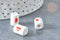 Perle Porcelaine tube blanc cœur rouge 12.5x8.5mm, x10 (G7986)