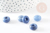 Perle Rondelle donut aventurine naturelle bleu 14mm, rondelle pierre pour création bijoux x2 (G9210)