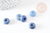 Perle Rondelle donut aventurine naturelle bleu 14mm, rondelle pierre pour création bijoux x2 (G9210)