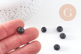 Perle abacus cristal facetté noir 10mm, x 10 perles (G8265)