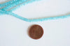 Perle abacus jade naturel bleu 4x2mm,fil 137 perles, x1 (G6742)