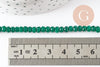 Perle abacus jade naturel rondelle vert foncé 4x2mm, perle pierre naturel facette pour création bijoux, fil de 36cm, x1 (G3665)
