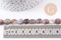 Perle agate Botswana rayée nuggets, perle agate,pierre naturelle,agate naturelle,perle pierre ronde,8-13mm,x1 (G2039)