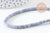 Perle agate heishi rondelle bleu acier clair 4.5mm, perle agate naturelle, pierre naturelle,x1 fil de 250 perles (G5700)