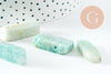 Perle amazonite turquoise naturel rectangle,pierre naturelle, litotherapie, Chips amazonite,17~53mm, X2 (G5194)