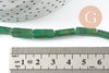 Perle aventurine rectangle verte, perle gemme,pierre naturelle, ,13mm,fil de 40cm x1 (G0206)