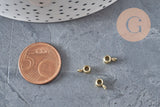 Perle bélière pour pendentif zamac doré 6.5x3mm, x10 (G11254)