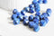 Perle bois bleu hexagonale,fournitures créatives, perles bois,création bijoux,perle hexagone,Perles géométriques,11mm, x 5- G6050