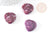 Perle coeur jadeite naturelle violette 25mm, x5 (G1833)