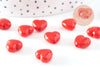 Perle coeur plastique rouge 10mm, x20 (G3491)