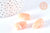 Perle en acrylique rose 25mm imitation pierre, x5 G6797