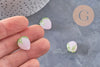 Perle fraise verre tchèque coloré 15mm, x1 ou x3 ou x5 (G10986)