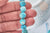 Perle goutte nuggets rondelle Howlite teintée turquoise foncé naturelle 5-30mm, x1 fil de 40cm (G8193)