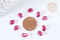Perle goutte verre rouge foncé 8,5mm, perle cristal , x10 (G7231)