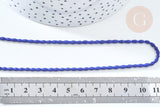 Perle grain de riz howlite naturelle teintée bleu roi, bijou en pierre naturelle, howlite naturelle, perle en pierre, fil de 50cm (G7260)