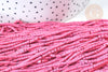 Perle heishi howlite naturelle rose 1mm, pierre naturelle, turquoise naturelle, perle en pierre, fil de 30cm, x1 (G7262)