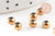 Perle intercalaire ronde acier inoxydable IP 304 doré 4mm, x10 (G10906)