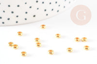 Perle intercalaire rondelle laiton doré 4mm, x 10 20 50 100 (G3141)