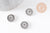 Perle intercalaire rondelle zamac argent vieilli 12mm, x10 (G0178)