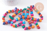 Perle jade mashan, perle jade,pierre naturelle,jade naturel perle facette,10-18mm, x1 (G3891)