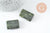 Perle jade vert oliver rectangle, fourniture créative, perles gémétrique,jade vert,pierre naturelle, perles pierre,35mm, x2 G0568