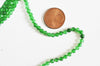 Perle jade vert, pierre naturelle, jade naturel, perle pierre, perle facette, 4mm, fil de 36cm, x1 (G2925)