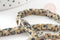 Perle jaspe dalmatien, perle carrée jaspe tacheté,pierre naturelle,perles jaspe pierre, fil de 94 perles, 4mm, x1 (G1650)
