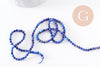 Perle lapis lazuli ronde facett,bijou pierre naturelle,lapis lazuli naturel,pierre naturelle, pierre,3mm,le fil de 39 cm (G3877)
