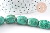 Perle longue ovale turquoise, howlite naturelle,perle turquoise,perle pierre, fil de 39,cm x1 (G5465)