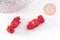 Perle main de Bouddha résine rouge 26.5mm,perle imitation corail en résine,x2 (G5790)
