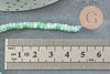 Perle nacre naturelle heishi vert pastel,tube coquillage coloré,perle coquillage,2x4mm, le fil de 20 cm, x1 (G5129)