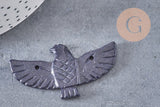 Perle oiseau aigle pierre naturelle 40mm, x1 (G10332)