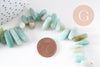 Perle ovale amazonite naturelle 13-22mm,perle pierre naturelle , fil 40cm x1 (G8536)