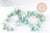 Perle ovale amazonite naturelle 13-22mm,perle pierre naturelle , fil 40cm x1 (G8536)