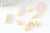 Perle ovale chips howlitejaune clair, pierre howlite naturelle, pierre,perle pierre,11-19mm, x20 perles, G4416