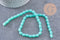 Perle ovale verre vert opaquet, des perles en verre imitation jade, fil de 39 perles,9.5mm x1 (G5368)