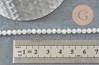 Perle pierre de lune naturelle facette 3.5-4mm, x1 fil de 40cm (G4657)