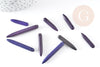 Perle pointe howlite violette, howlite naturelle, perle violette, perle pierre, x10 perles ou x1 fil de 80 (G1495)