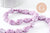 Perle porcelaine coeur violet irisé 16mm, x24 (G9799)