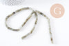 Perle rectangle labradorite, labradorite naturelle, pierre naturelle, perles pierre, 14mm x1 fil de 39cm (G0675)