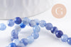 Perle ronde aventurine bleue naturelle 4mm, x1 fil de 38cm (G3623)