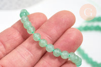 Perle ronde aventurine,pierre précieuse,pierre naturelle, aventurine,perle pierre,le fil de 30 perles, 6mm, x1 (G5620)