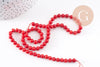 Perle ronde corail rouge, perles corail, fabrication bijoux,corail rouge,corail naturel, fil de 40cm environ ,6mm x1 (G5388)